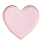 Pink Valentine's Heart Lace Dessert Plates - 8" | Set of 8 - Porcupine Paper Co.
