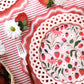 Pink Basketweave Dinner Paper Plates - Porcupine Paper Co.