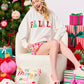 Shiraleah FA LA LA Slippers in large/extra-large size with cozy, festive red and green design for holiday comfort.