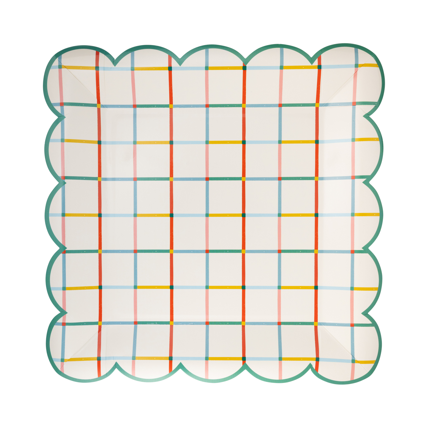 Colorful Gird Plates 10" | Set of 8