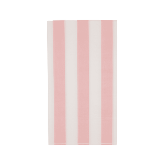 Petal Pink Cabana Stripe Guest Towels | 20 Count - Porcupine Paper Co.
