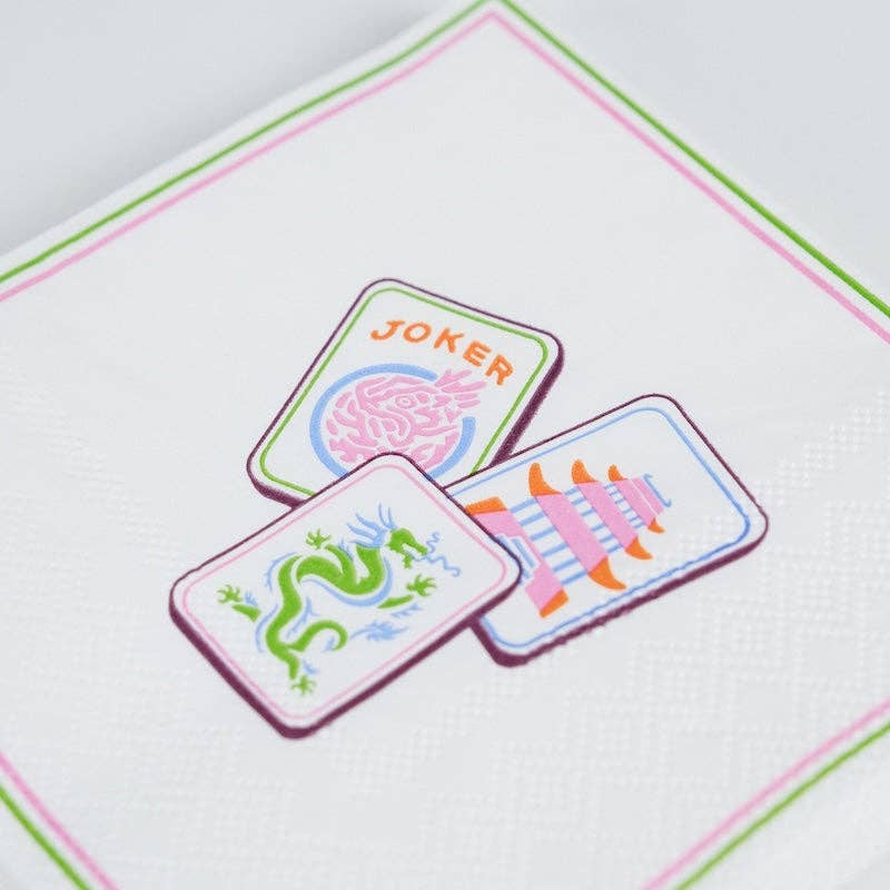 PRE-ORDER | Mahjong Cocktail Napkins - Porcupine Paper Co.