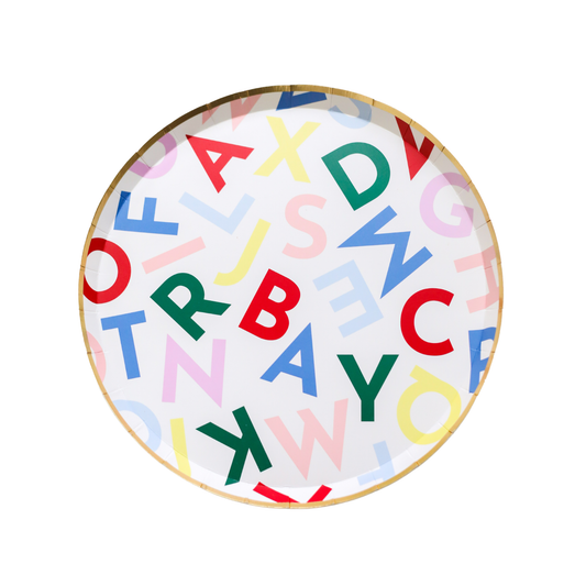 Alphabet Soup Small Plates 8.25" | Set of 8