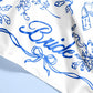 White bridal hair scarf by xo, Fetti featuring delicate fabric and elegant design for wedding hairstyles.