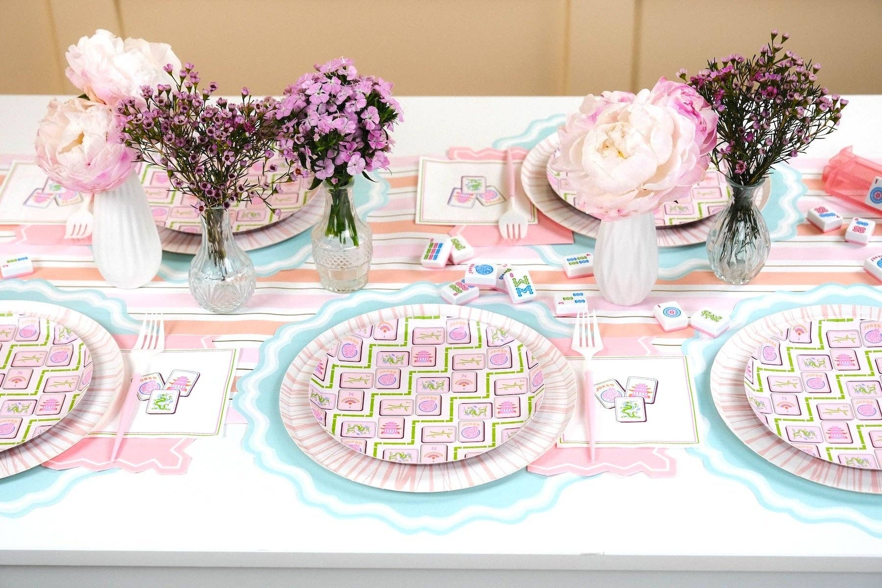 PRE-ORDER | Mahjong Dessert Plates - Porcupine Paper Co.