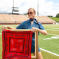 PREORDER | Red & Black Horsebit Silk Scarf