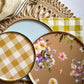 Gold Matte Plaid Plates Small | 8 count