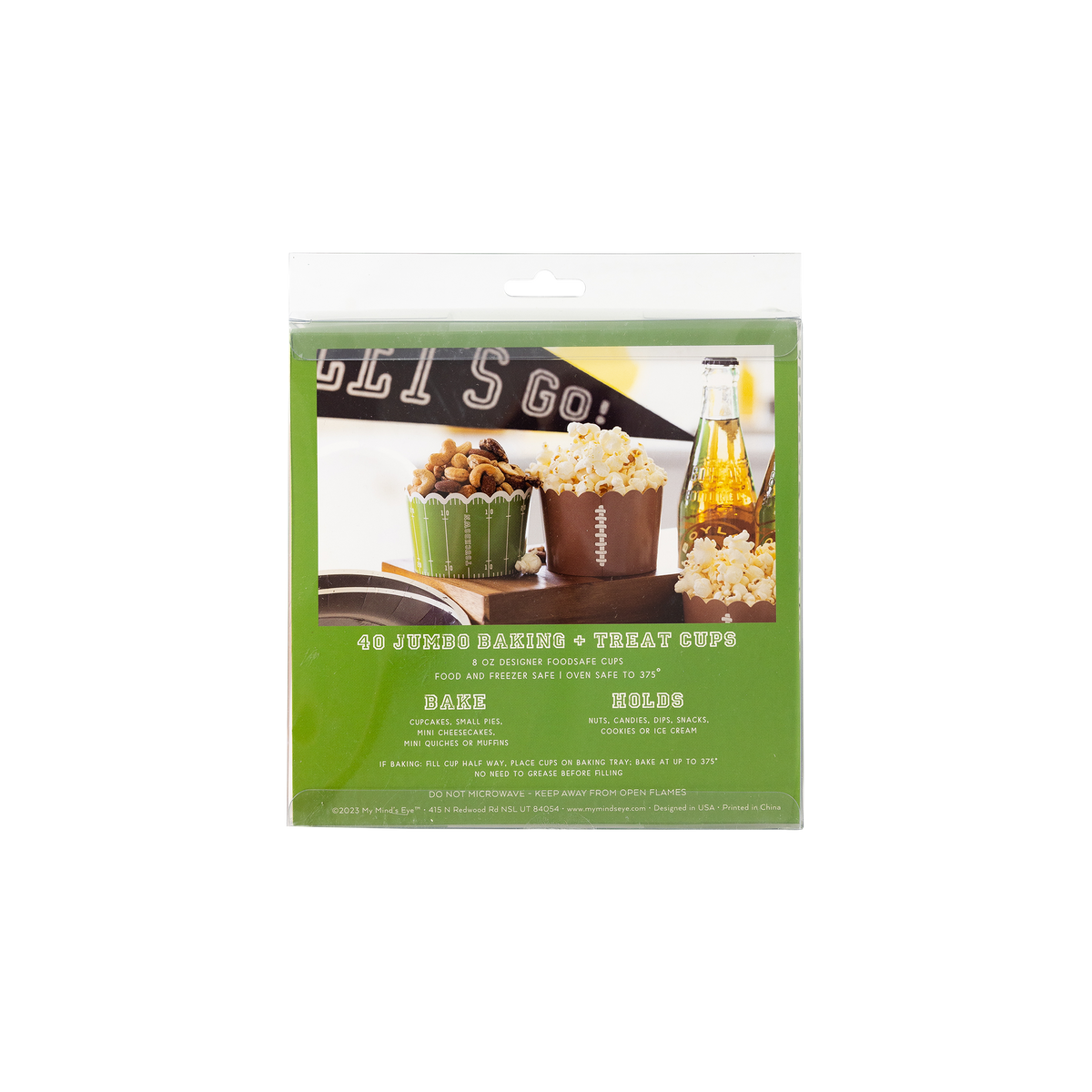 Football Jumbo Baking/Food Cups | 40 count