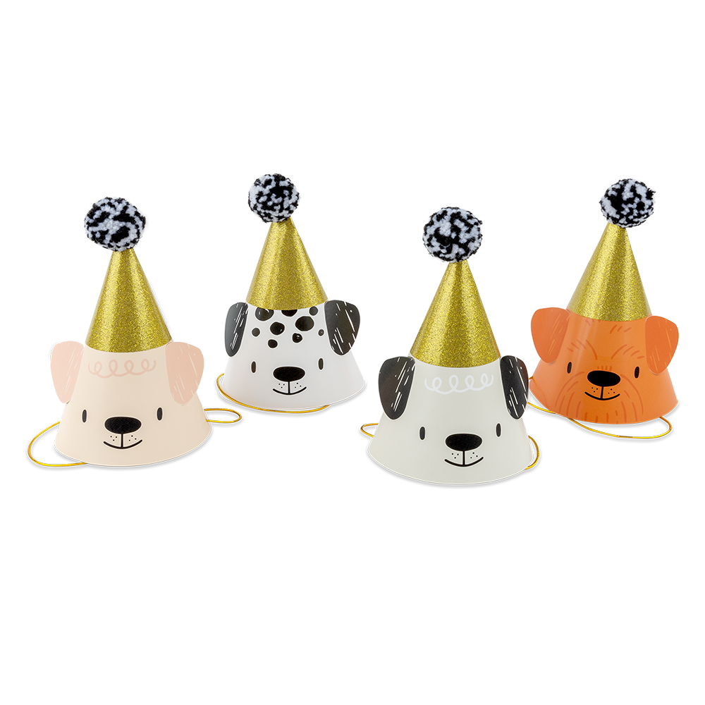 Bow Wow Party Hats | Pack of 8