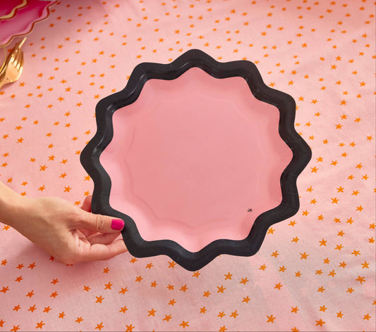 Pink & Black Halloween Dinner Plates 10" | 10 count