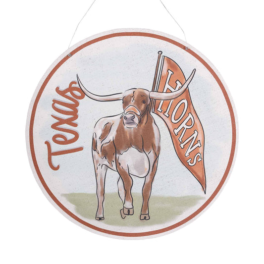 Texas Mascot Retro Reversible Burlee by Glory Haus, 22-inch decorative plush mascot with vintage style and vibrant team colors.