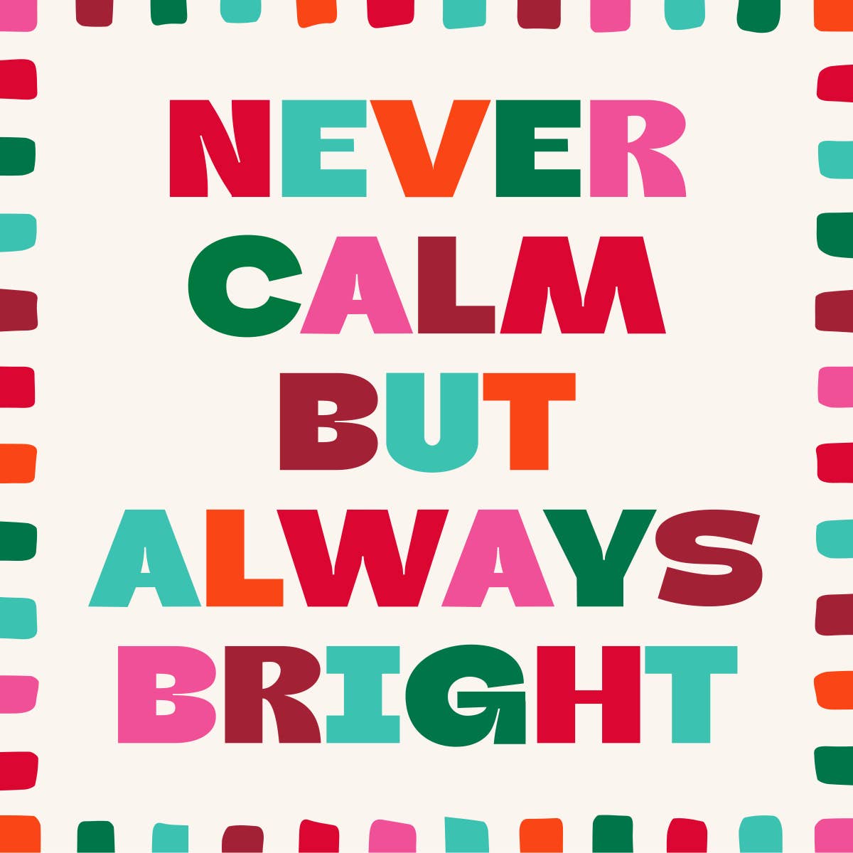 Funny Holiday Cocktail Napkins | Never Calm - 20ct
