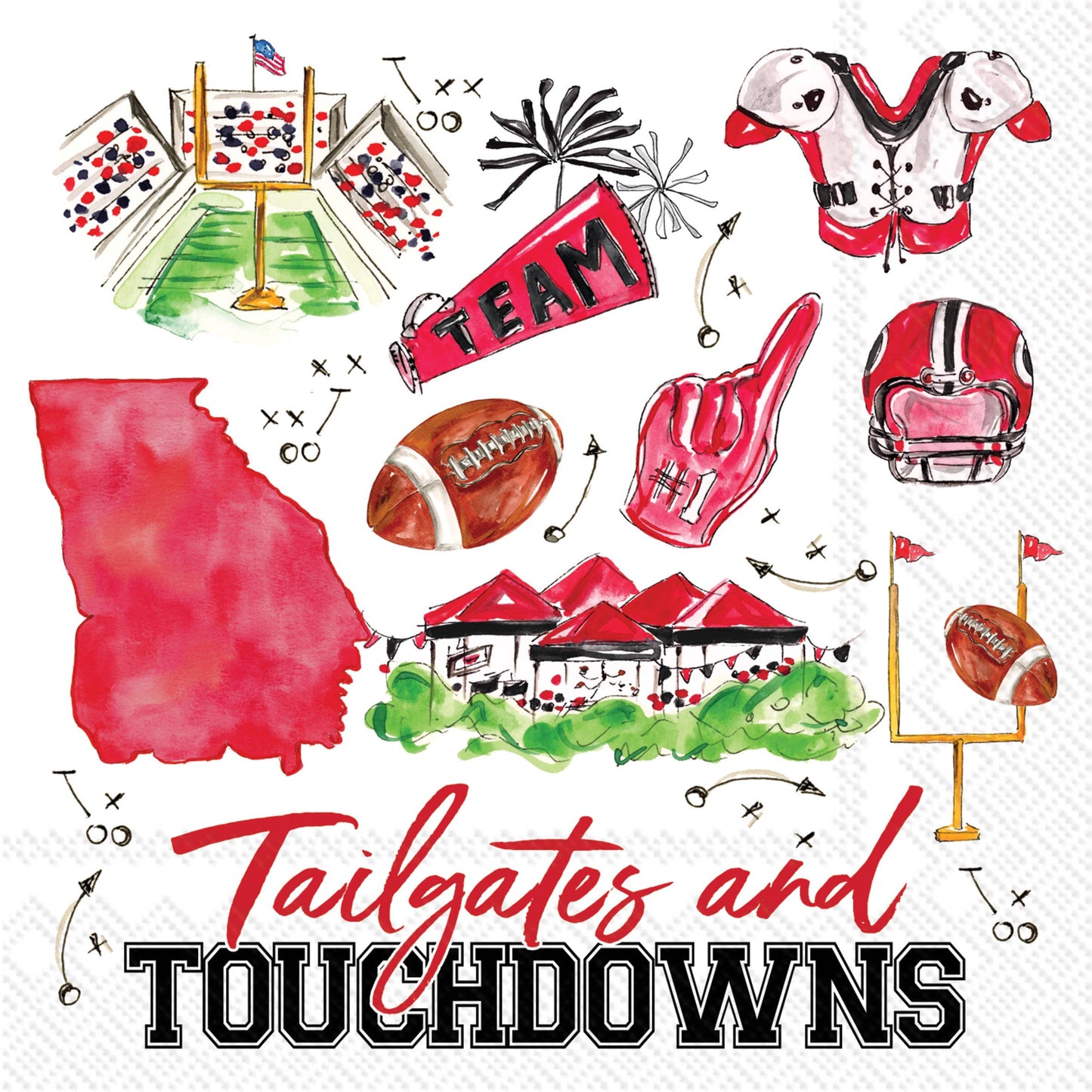 Tailgates and Touchdowns Napkins | 20 count