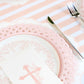 Pink Basketweave Dinner Paper Plates - Porcupine Paper Co.
