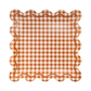 Rust Gingham Scalloped Square Paper Plates 10" | 8 count