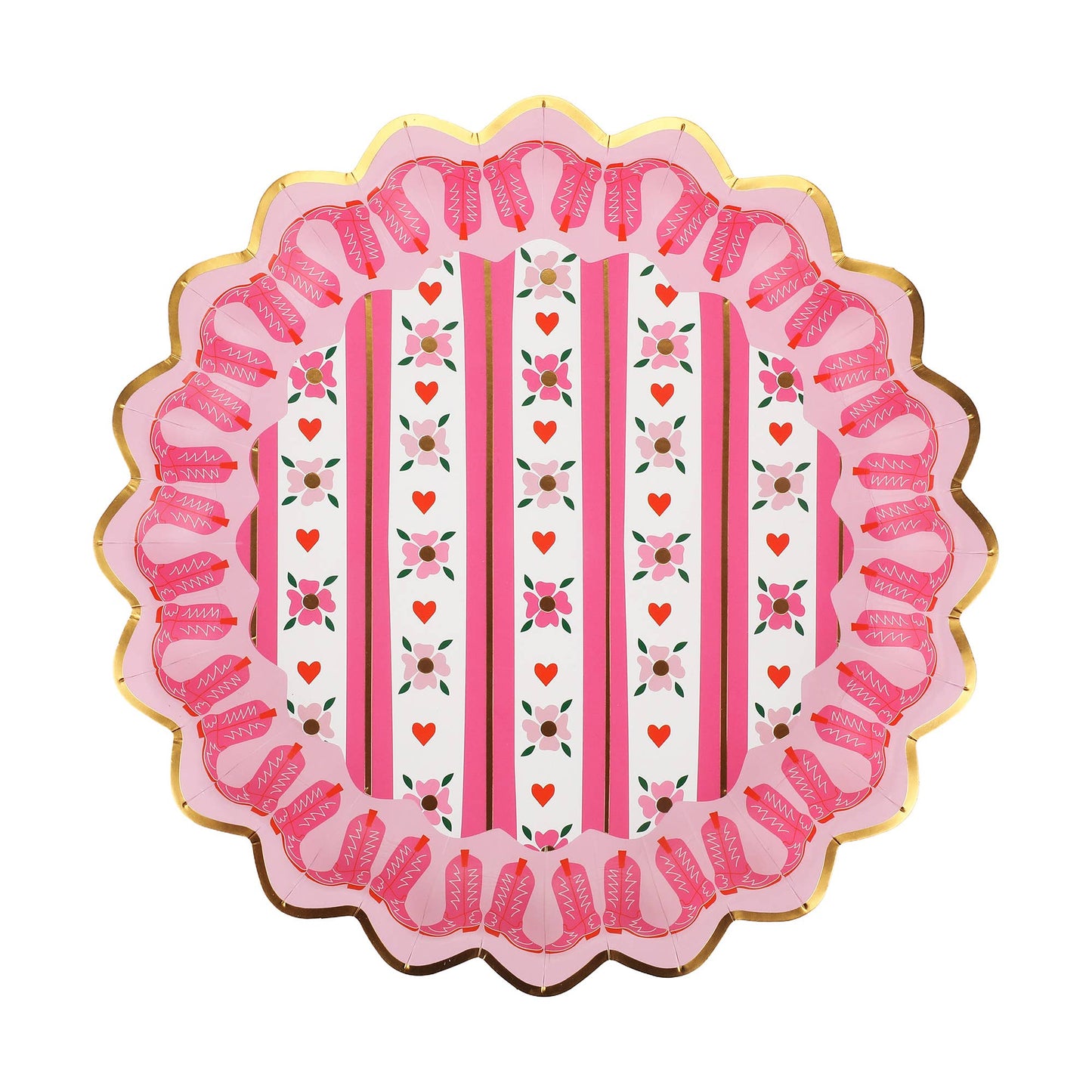 Boot Scoot Blooms Dinner Plate Set - Porcupine Paper Co.