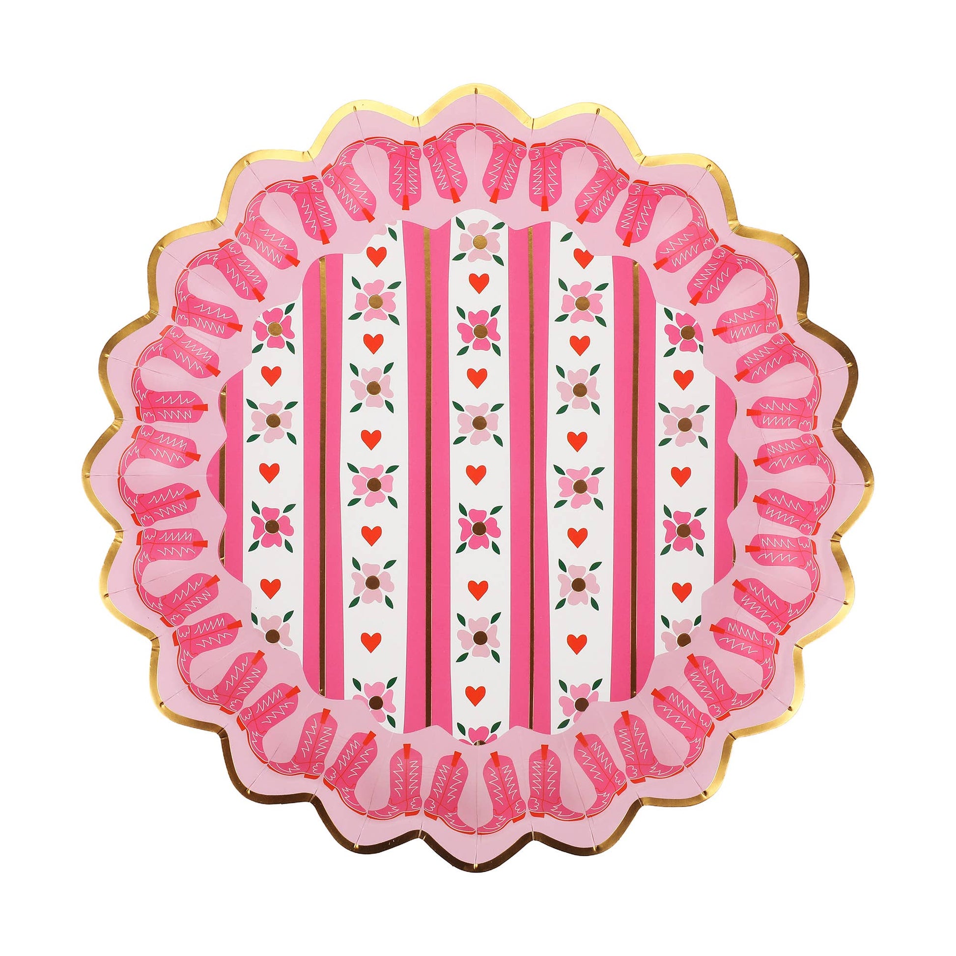 Boot Scoot Blooms Dinner Plate Set - Porcupine Paper Co.