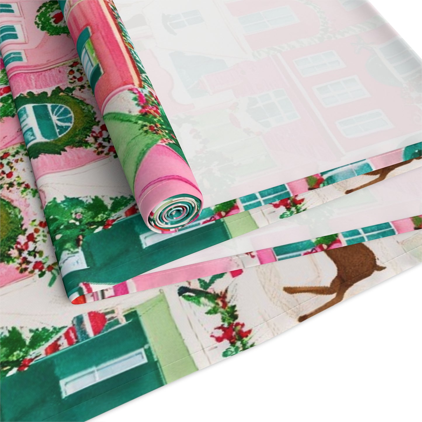 Holiday Village Table Runner | 16" x 72"