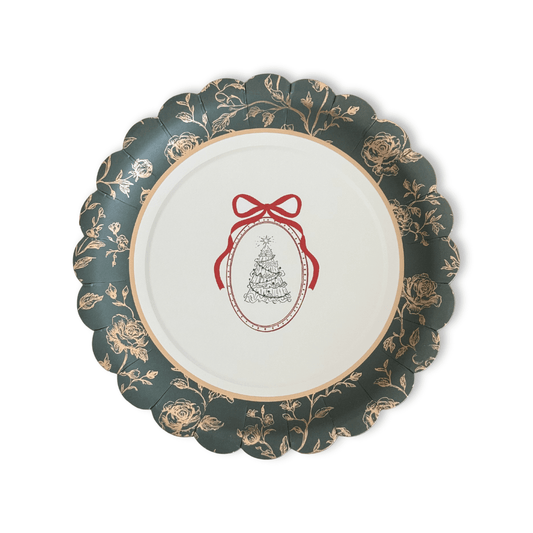 Hearth & Holly Vintage Floral Dessert Plates 8.5" | 12 count