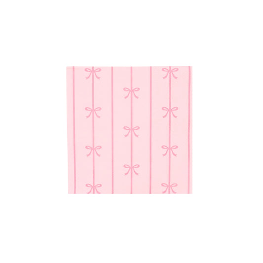 Petal Pink Signature Bow Small Napkins | 20 count