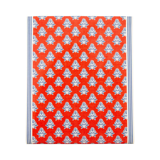Floral table runner by My Mind’s Eye with colorful flower patterns, perfect for decorative dining or special occasions.