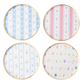 Bonjour Fête Easter pastel floral paper plates, 8-inch size, set of 8 with colorful floral design for spring celebrations.