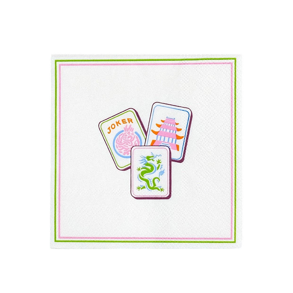 PRE-ORDER | Mahjong Cocktail Napkins - Porcupine Paper Co.