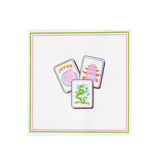 PRE-ORDER | Mahjong Cocktail Napkins - Porcupine Paper Co.