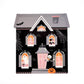 Haunted house Halloween shaped paper plates with spooky design, perfect for Halloween parties from Gatherings by Curated Paperie.