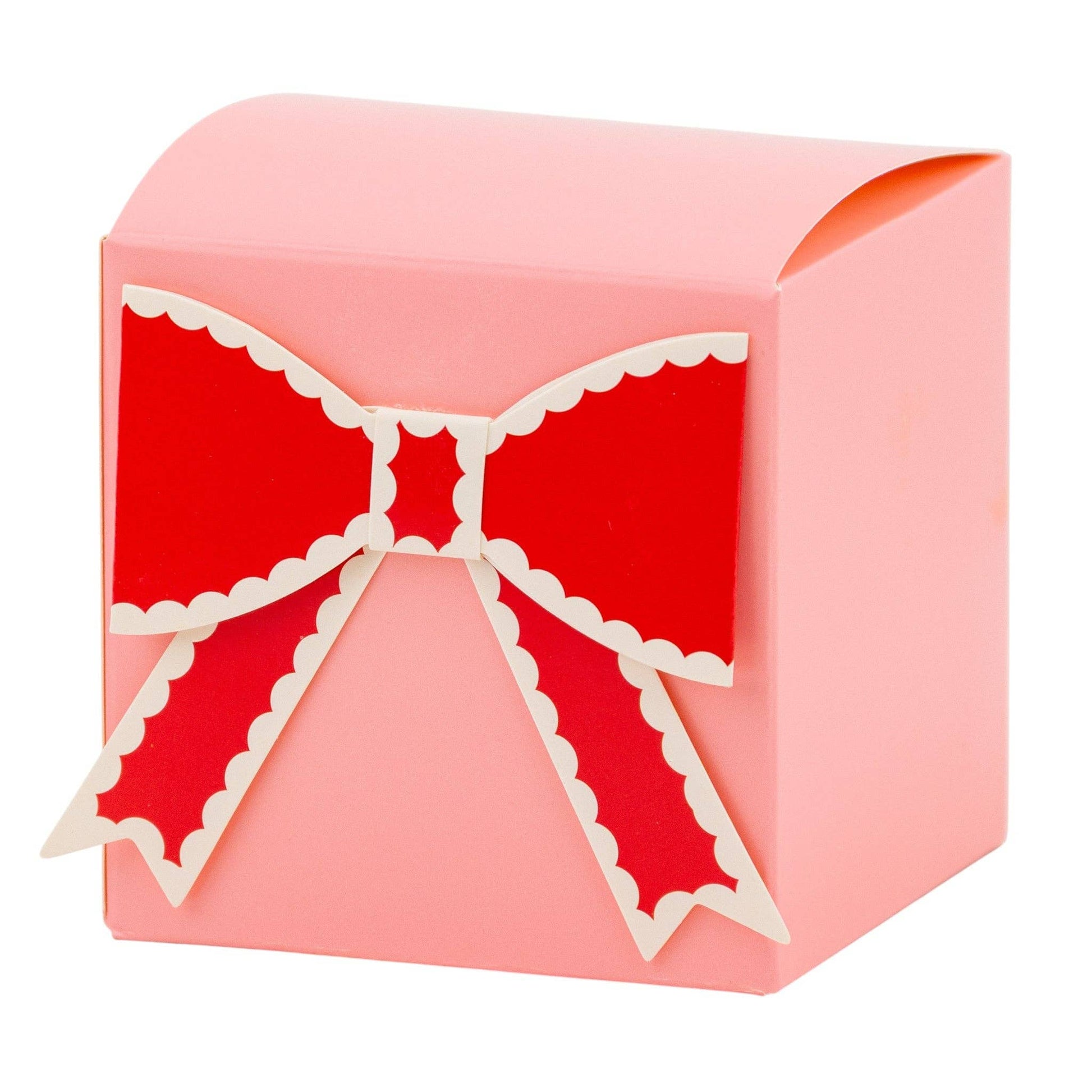 Valentine Pink and Red Bow Treat Boxes | Set of 8 - Porcupine Paper Co.