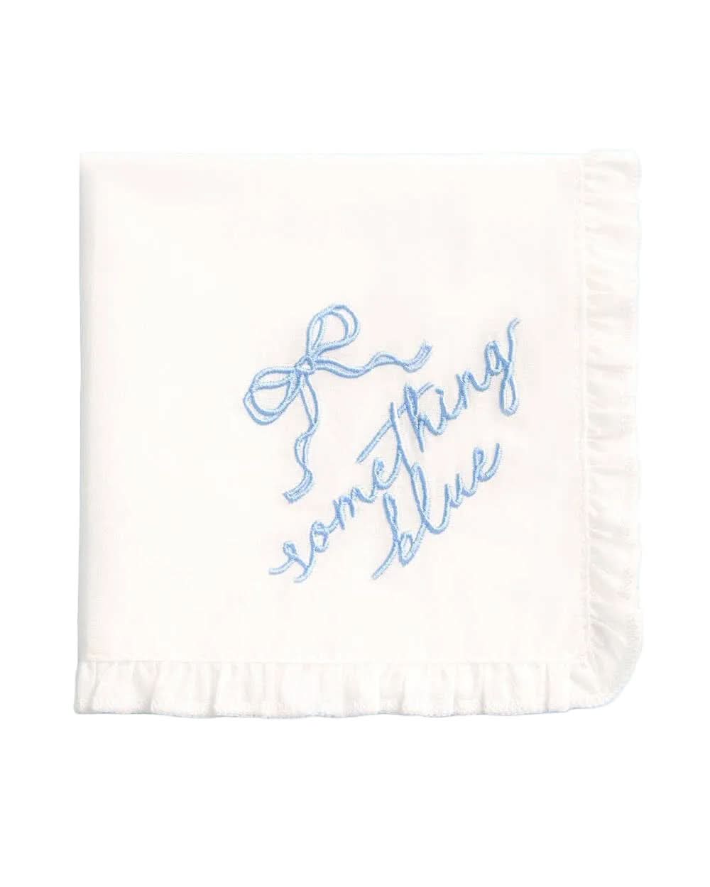 Something Blue Embroidered Hanky