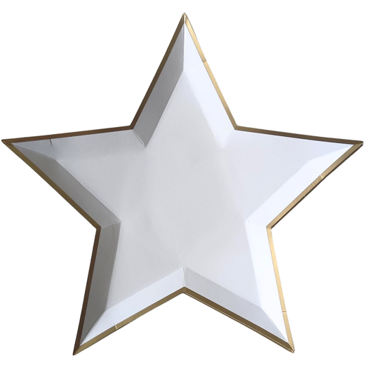 Blanc White Star Shaped Plates 11" | Set of 8