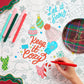 Merry Christmas Coloring Paper Tablecloth