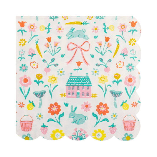 Springtime Cottage Cocktail Napkin | Pack of 24