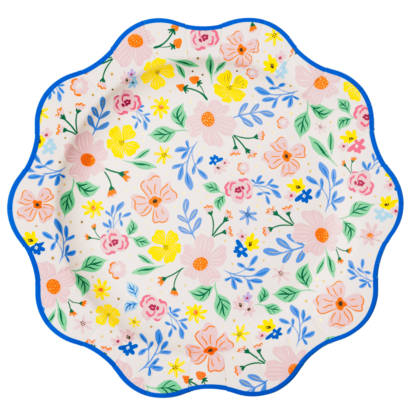 Multicolor Full Floral Pattern Dinner Plates | 8 Count - Porcupine Paper Co.