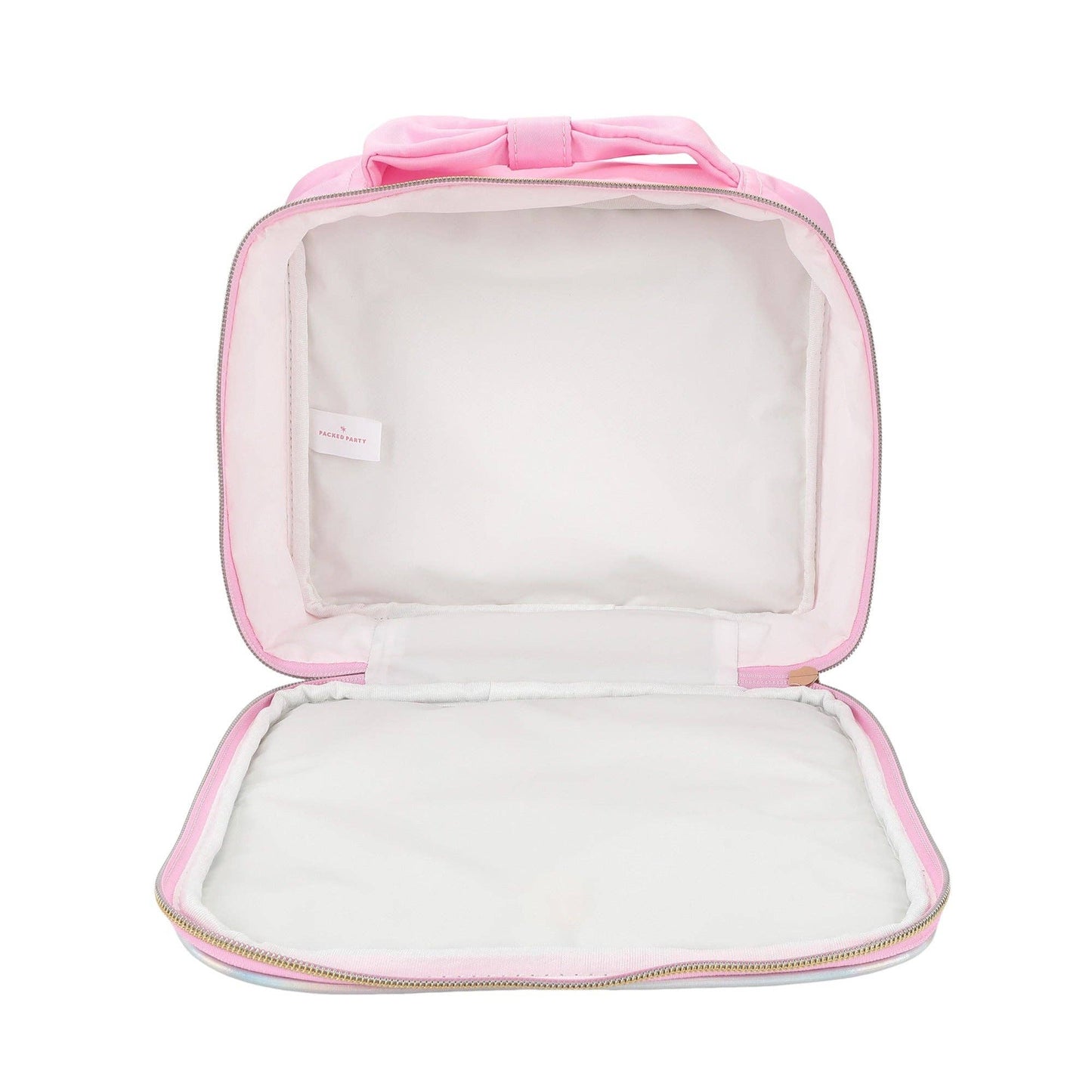 Taylor Quilted Confetti Hearts Insulated Lunchbox by Packed Party with colorful heart patterns and quilted design.