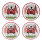 Georgia Mascot coaster set of 4 by Glory Haus featuring team mascot images on colorful round coasters.