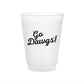 Georgia Mascot Flex Cup featuring a colorful mascot design, made by Valiant Gifts Inc, with a flexible, durable construction.
