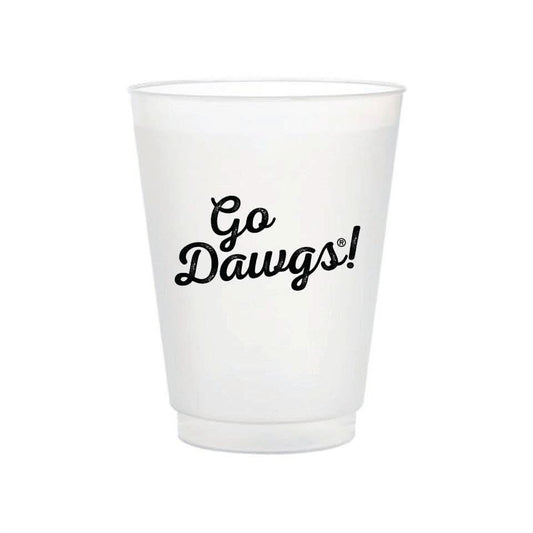 Georgia Mascot Flex Cup featuring a colorful mascot design, made by Valiant Gifts Inc, with a flexible, durable construction.