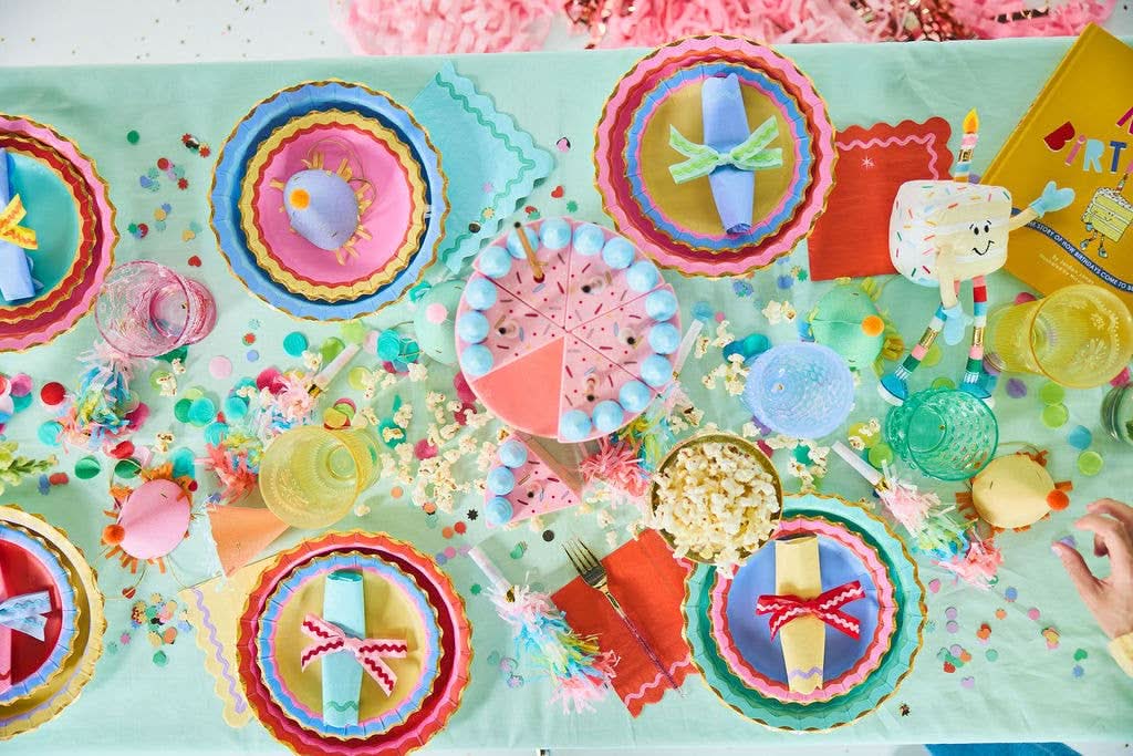 Rainbow Ric Rac Assorted Lunch Napkin - Porcupine Paper Co.