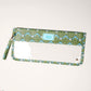 Everbloom Forest Green Mahjong Tile Keeper Pouch by The Darling Effect, with a soft fabric exterior and secure zipper closure.