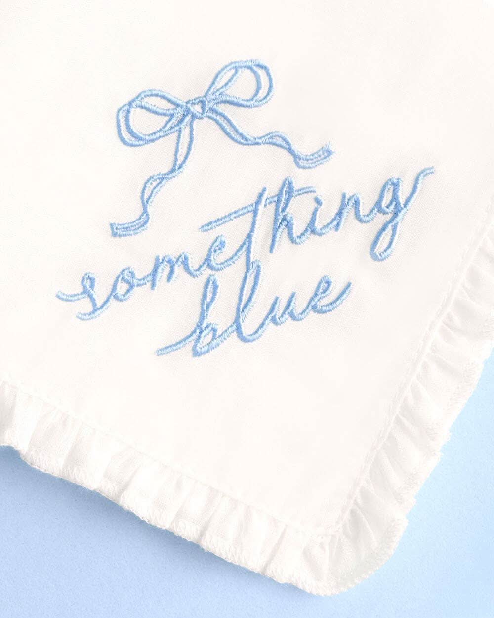 Something Blue Embroidered Hanky