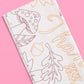 Give Thanks paper tablecloth by xo, Fetti featuring fall-themed autumn leaves and grateful message for festive table settings.