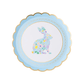 Set of 8 Easter Bunny floral dessert plates by Bonjour Fête, 8.5-inch ceramic plates with colorful Easter and bunny design