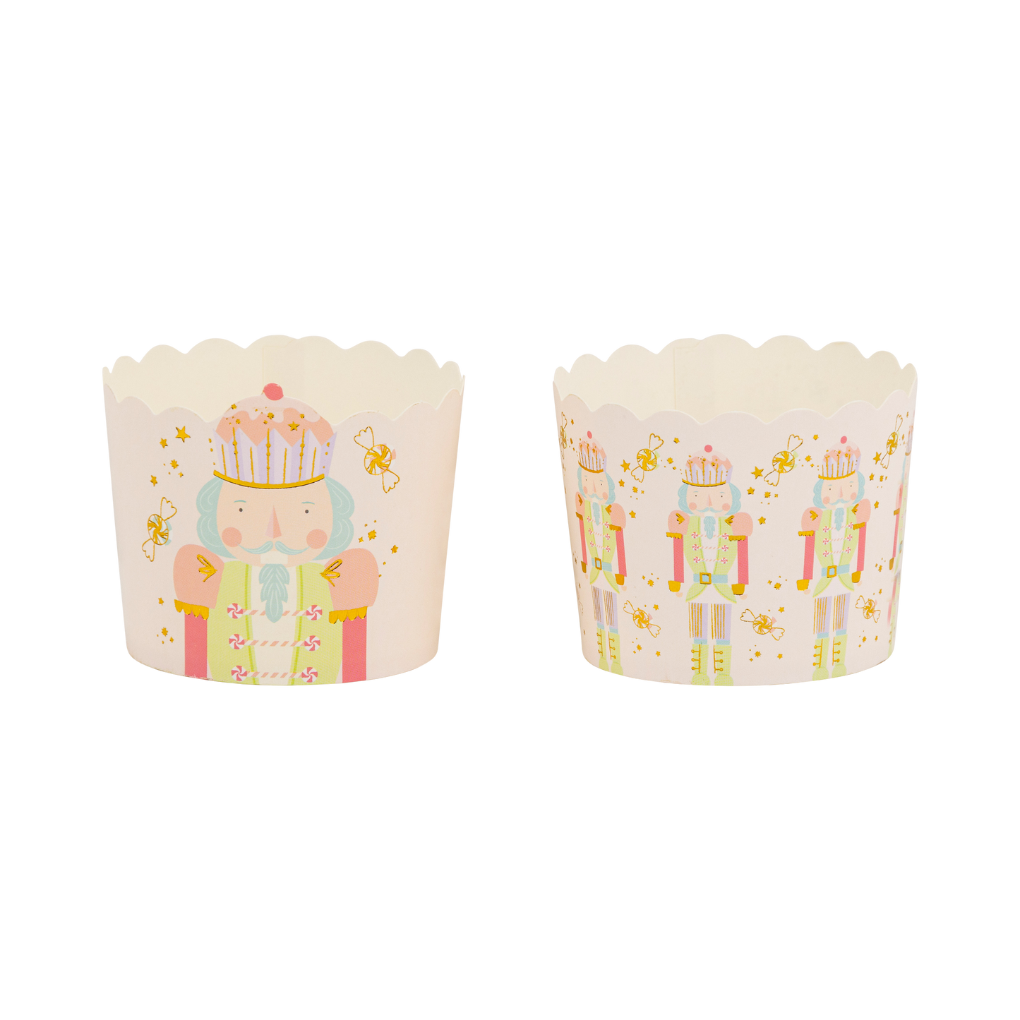 Gold Foil Nutcracker Shaped 5 oz Baking Cups | 50 count