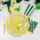 Emerald Green Cabana Stripe Cups | Set of 8