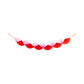 Pink and Red Valentine Double Tissue Bunting Banner - Porcupine Paper Co.
