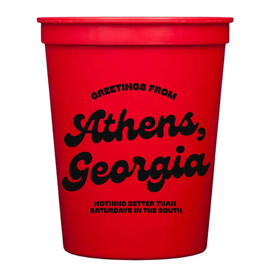 Greetings From Athens Georgia Stadium Cups | Set of 10