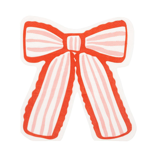 Valentine Bow Shaped Dinner Napkin | 24 Count