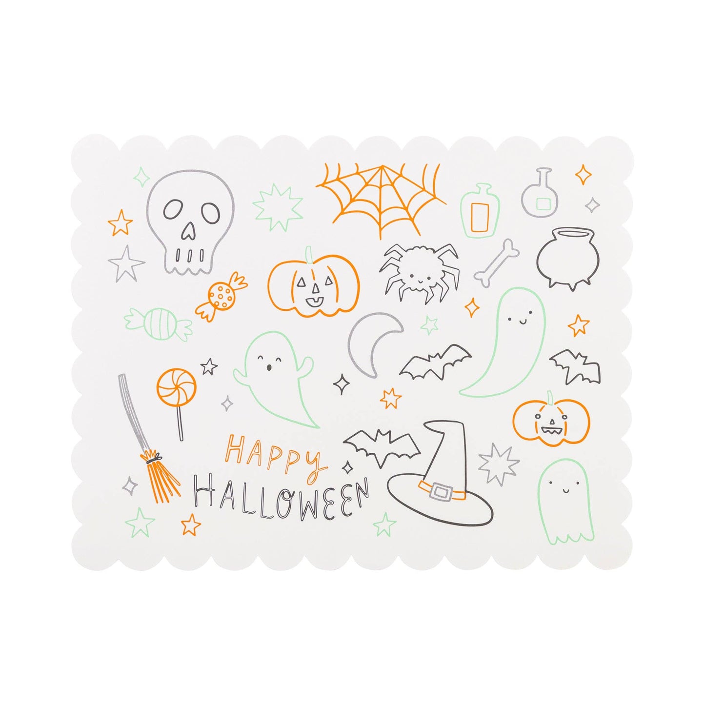 Halloween Coloring Activity Placemat | 24 count